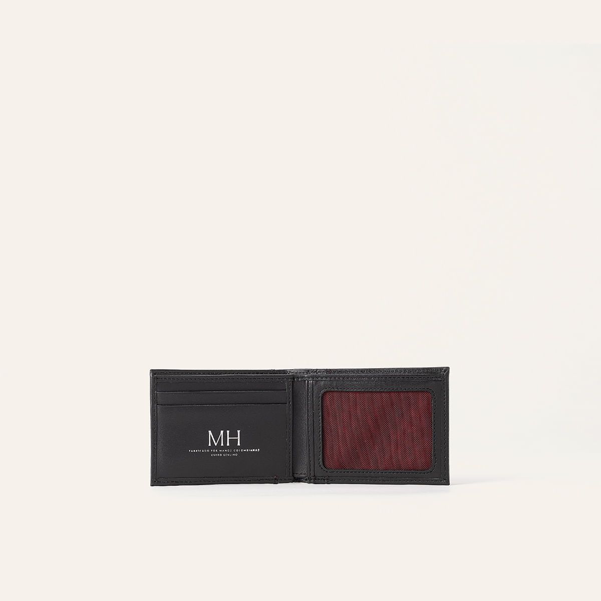 MARIO HERNANDEZ - Billetera Slim Horizontal Negro Etna Esencial