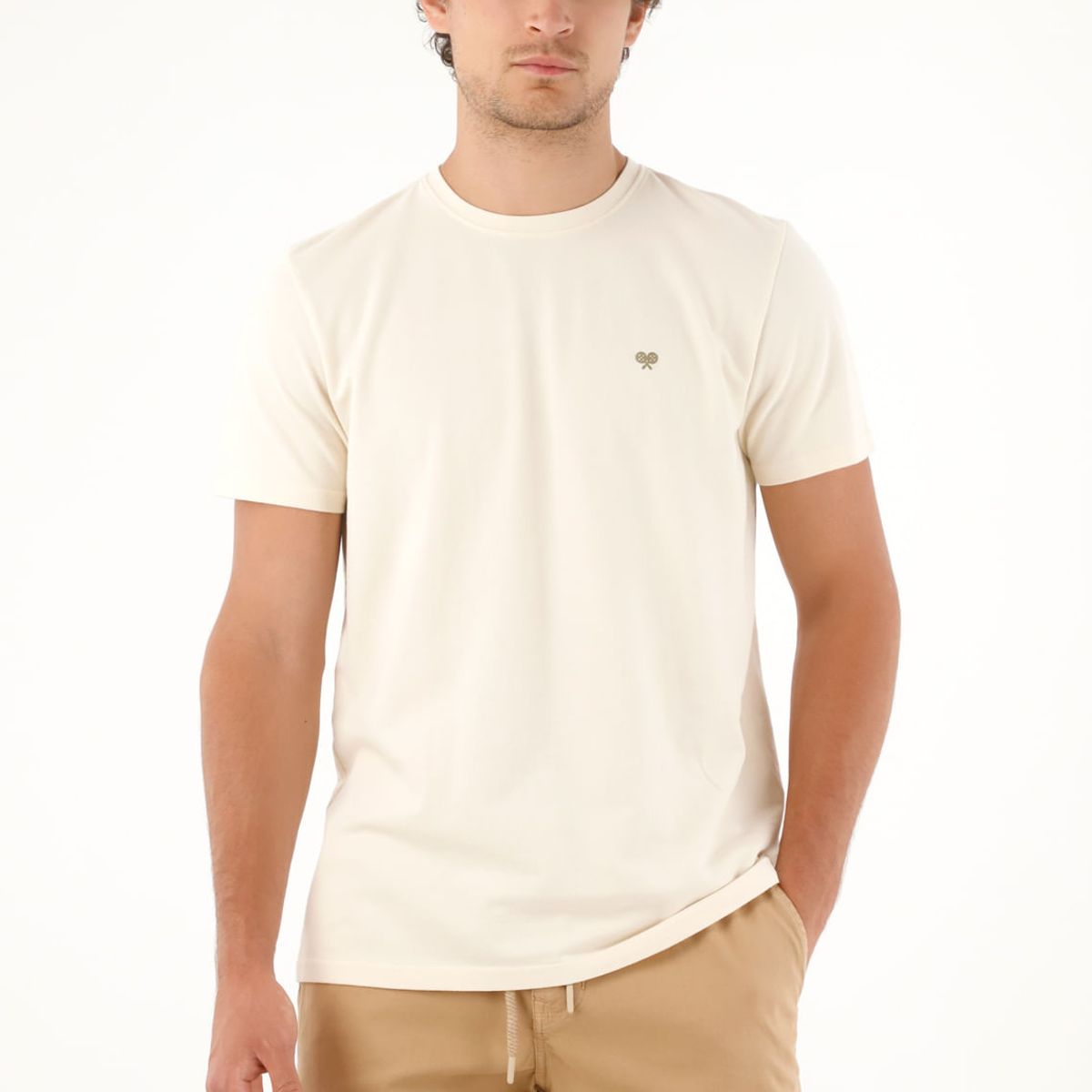 TENNIS - Camiseta en tela piqué crudo para hombre
