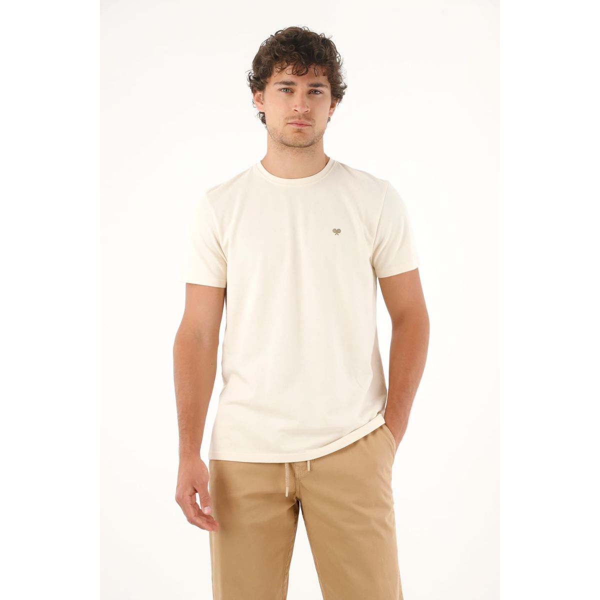 TENNIS - Camiseta en tela piqué crudo para hombre