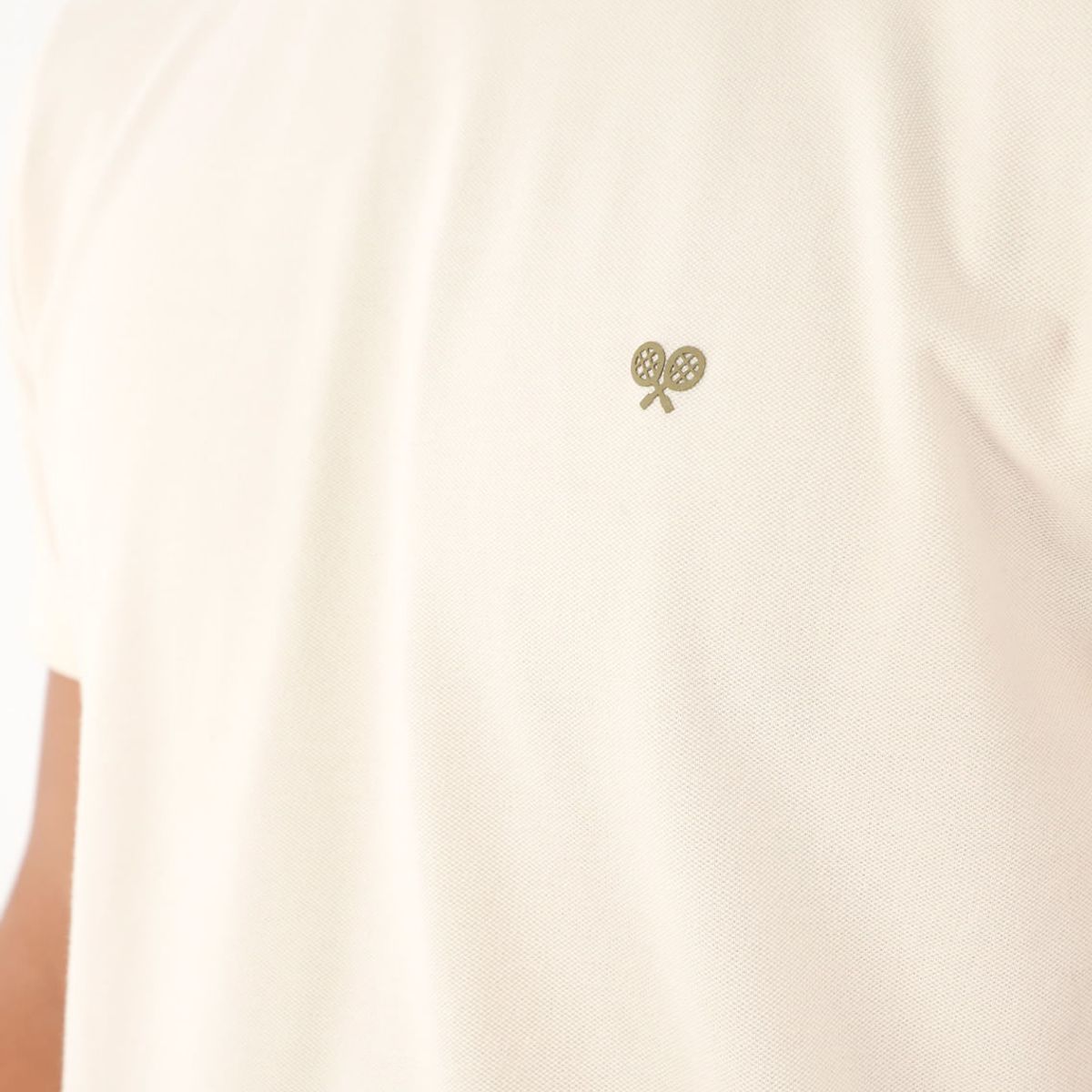 TENNIS - Camiseta en tela piqué crudo para hombre