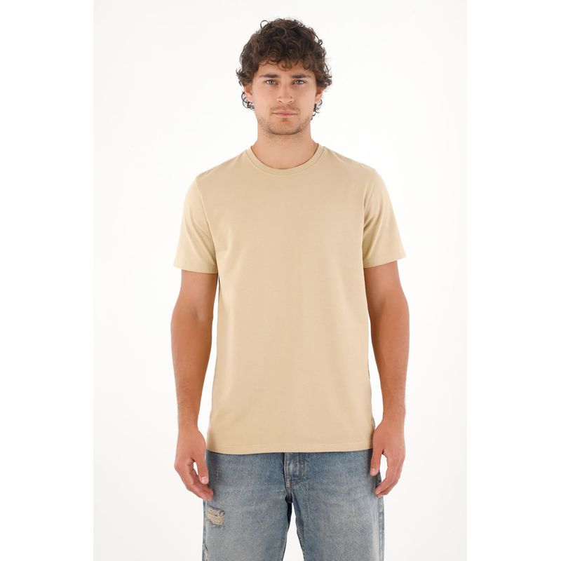 TENNIS - Camiseta en 100% algodón café para hombre