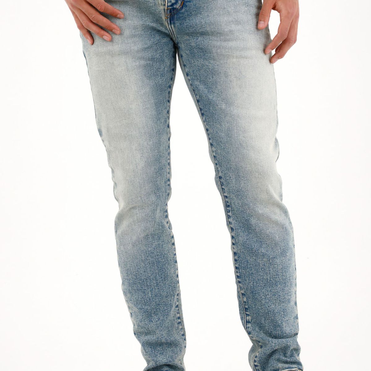 TENNIS - Jean Skinny con lavado tipo froster azul para hombre