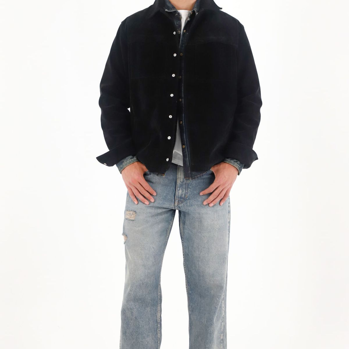 TENNIS - Jean Loose con desgastes y rotos azul para hombre