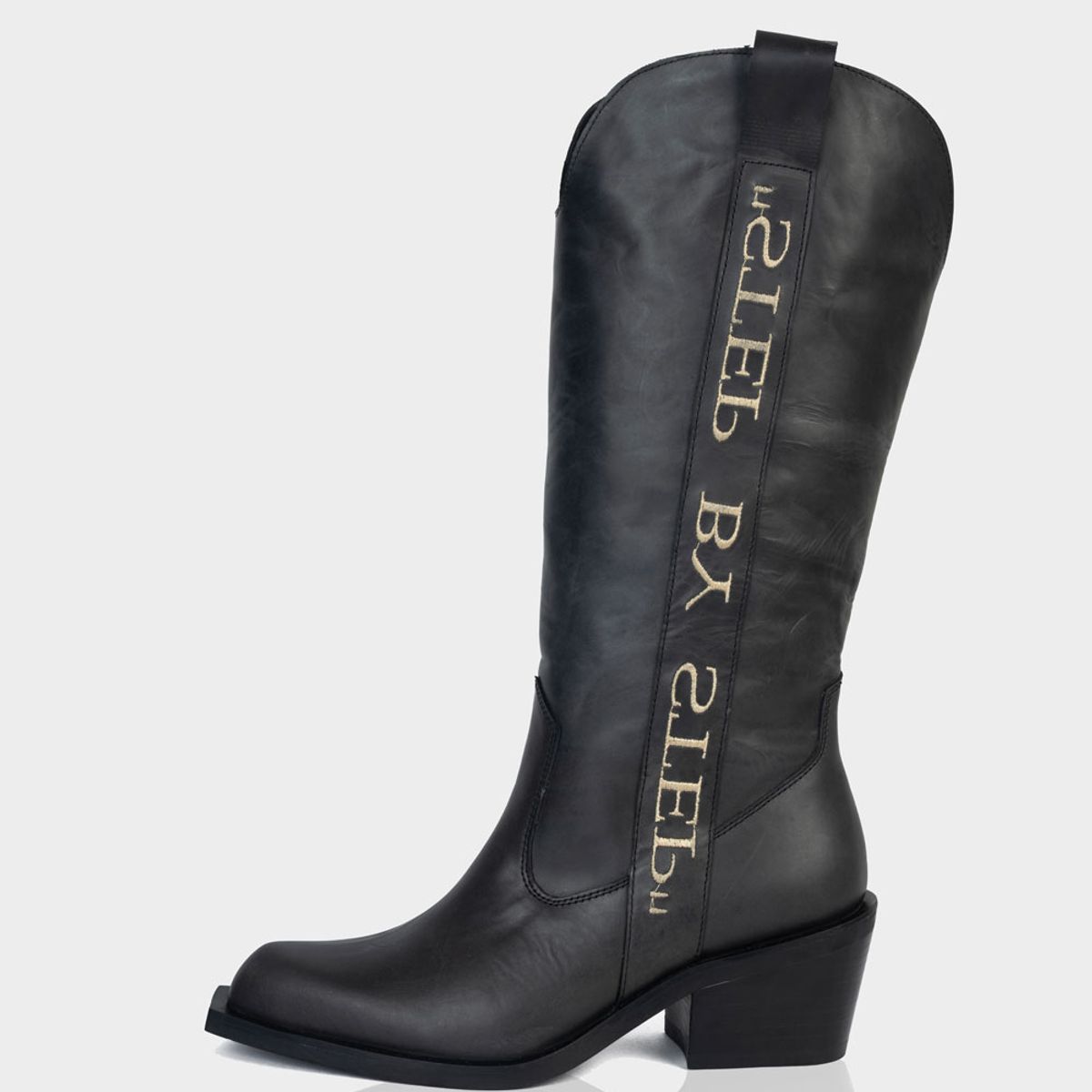 STIVALI - Bota Texana Barbara Cuero Negro