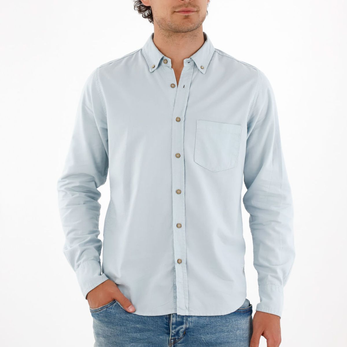 TENNIS - Camisa Oxford manga larga para hombre