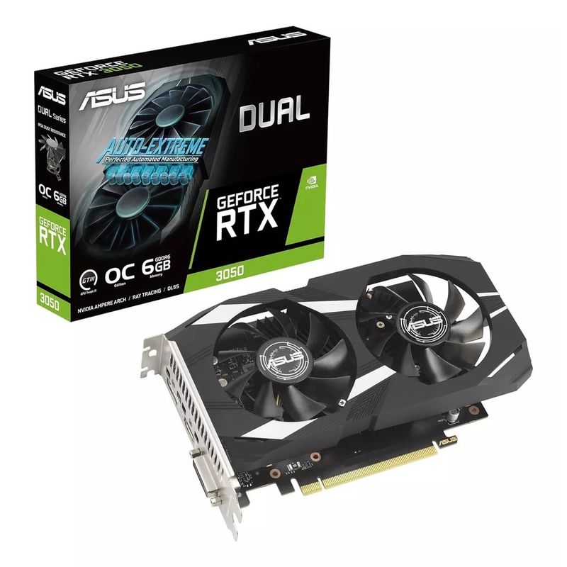 ASUS - Tarjeta Gráfica ASUS Dual Nvidia Geforce Rtx 3050 6gb Oc Pcie 40