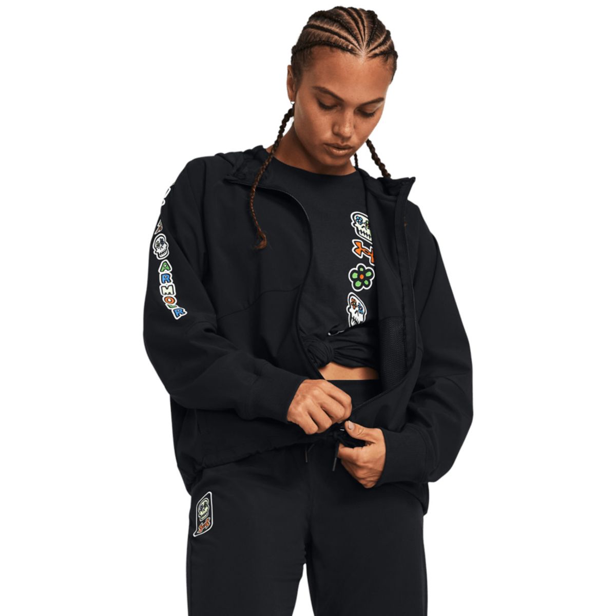 UNDER ARMOUR - Chaqueta Mujer Under Armour Dotd Woven Fz Jacket Negro UNDER ARMOUR