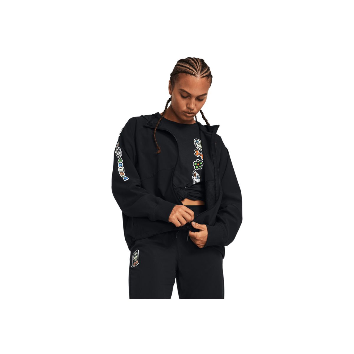 UNDER ARMOUR - Chaqueta Mujer Under Armour Dotd Woven Fz Jacket Negro UNDER ARMOUR