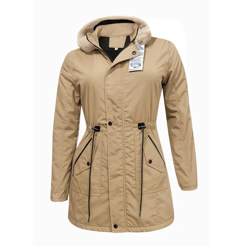 MODA EN CIRCUITO - Chaqueta o Gabán  Impermeable tipo Parka para Mujer