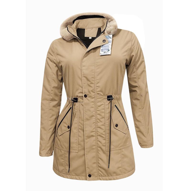 MODA EN CIRCUITO - Chaqueta o Gabán  Impermeable tipo Parka para Mujer