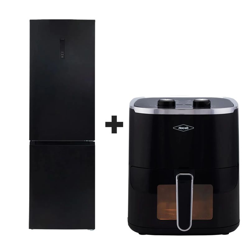 HACEB - Combo Haceb Momentos gourmet: Nevera Bottom Mount 382 Lts + Freidora de aire Haceb 4.2 litros