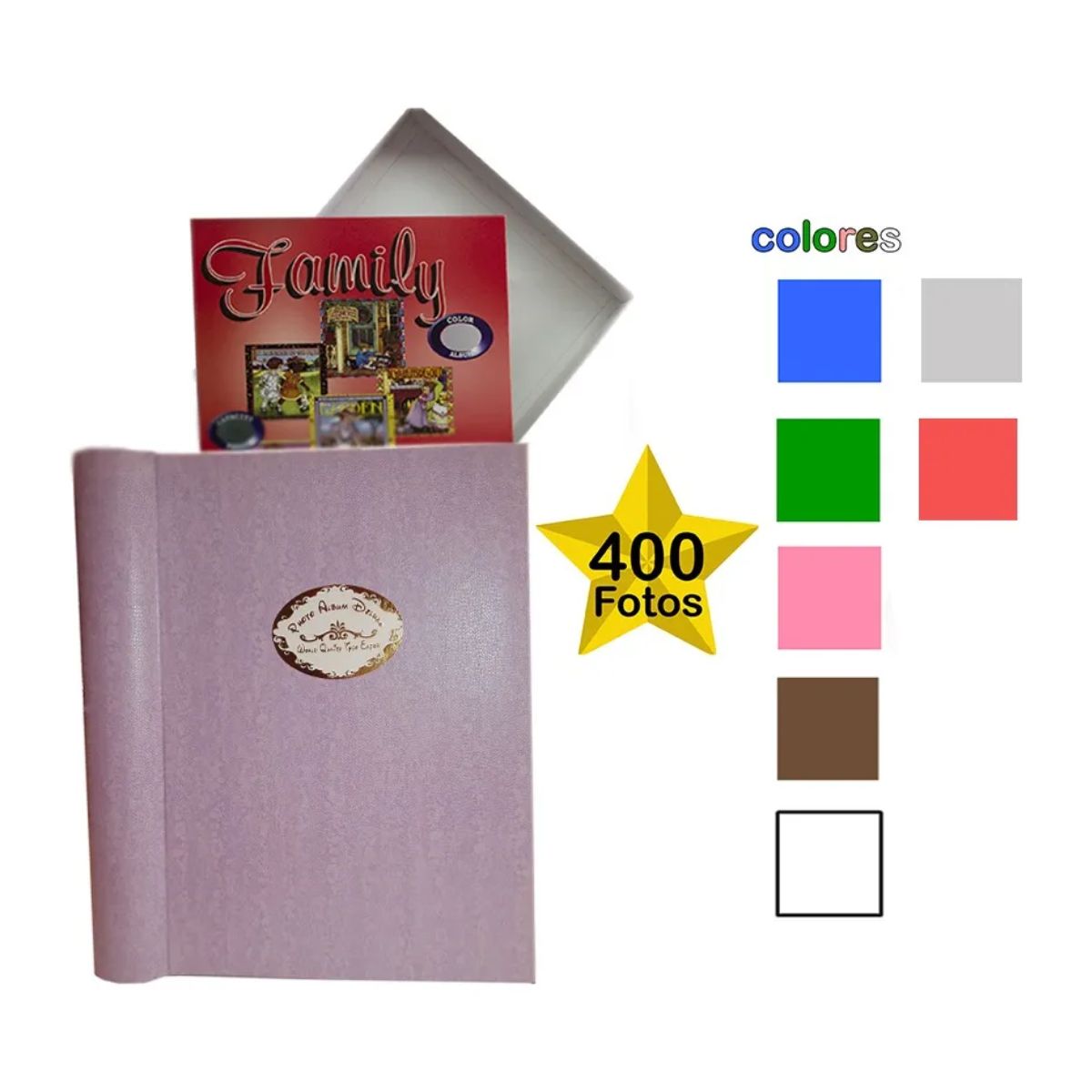 GENERICO - Album Fotográfico Familiar Gran Capacidad 400 Fotos