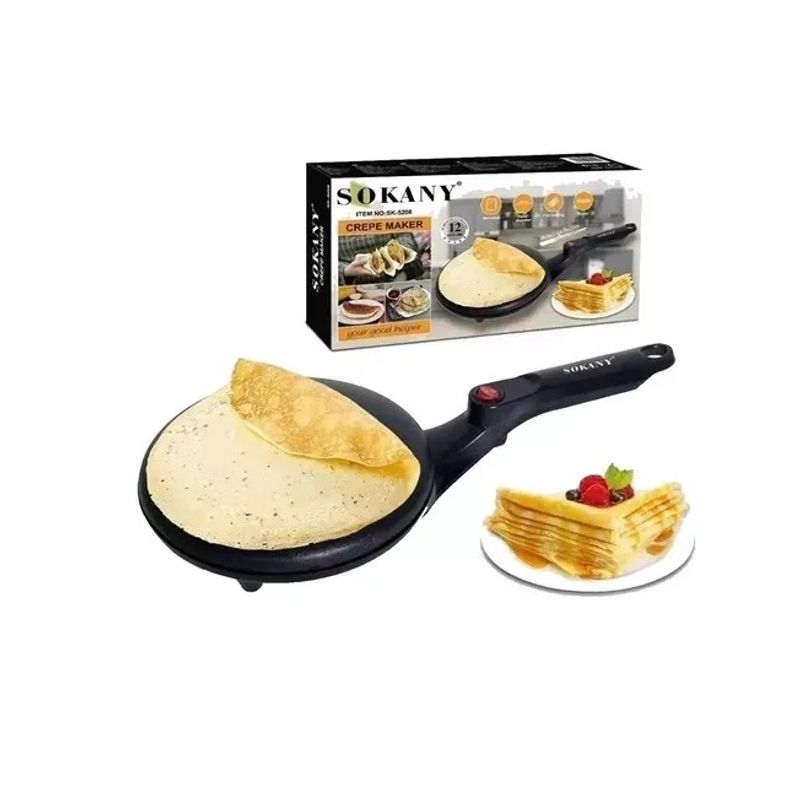 SOKANY - MAQUINA ELECTRICA CREPES SOKANY ANTIHADERENTE MULTIFUNCION