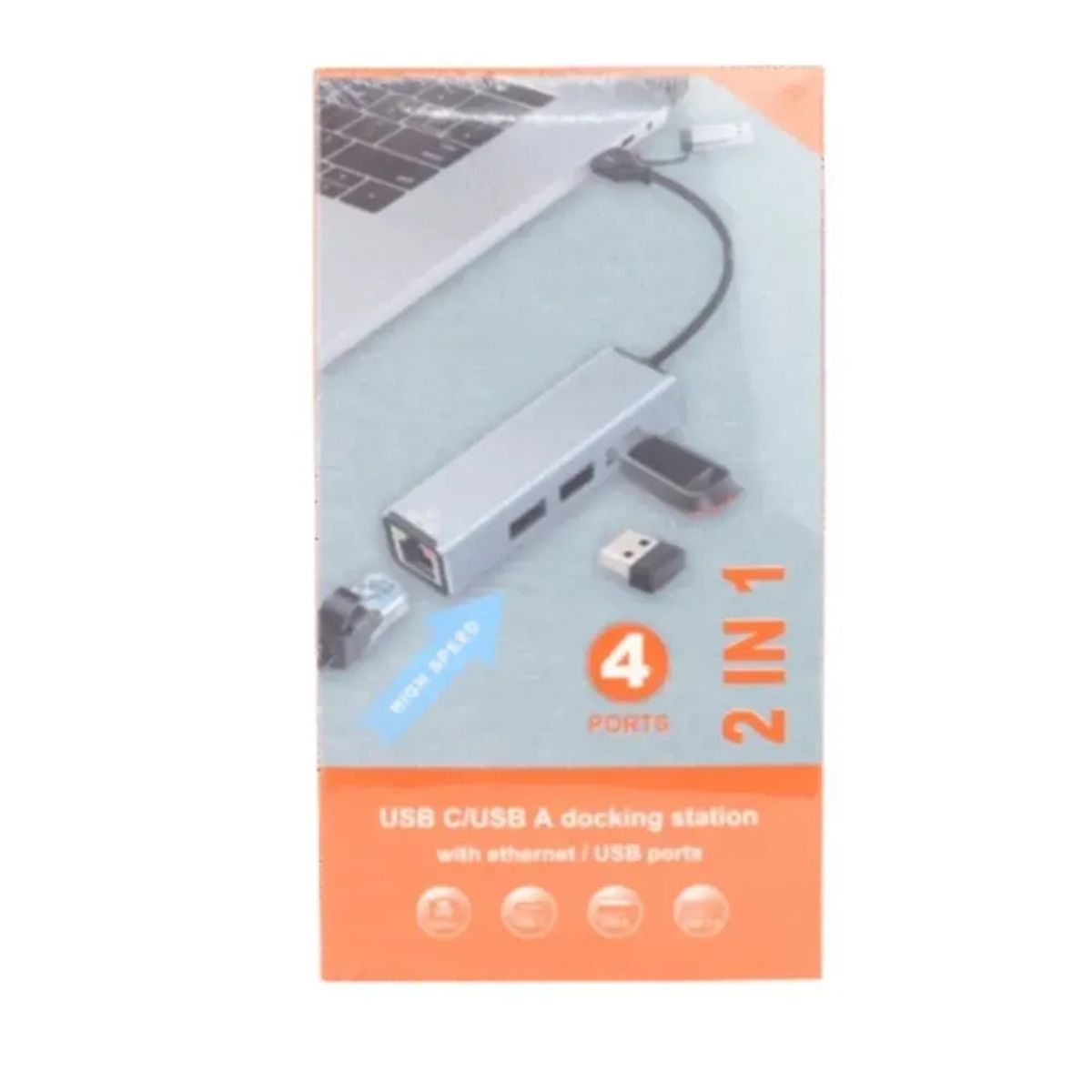 JALTECH - Hub Usb Tipo C Dual Rj45 Lh032 11228