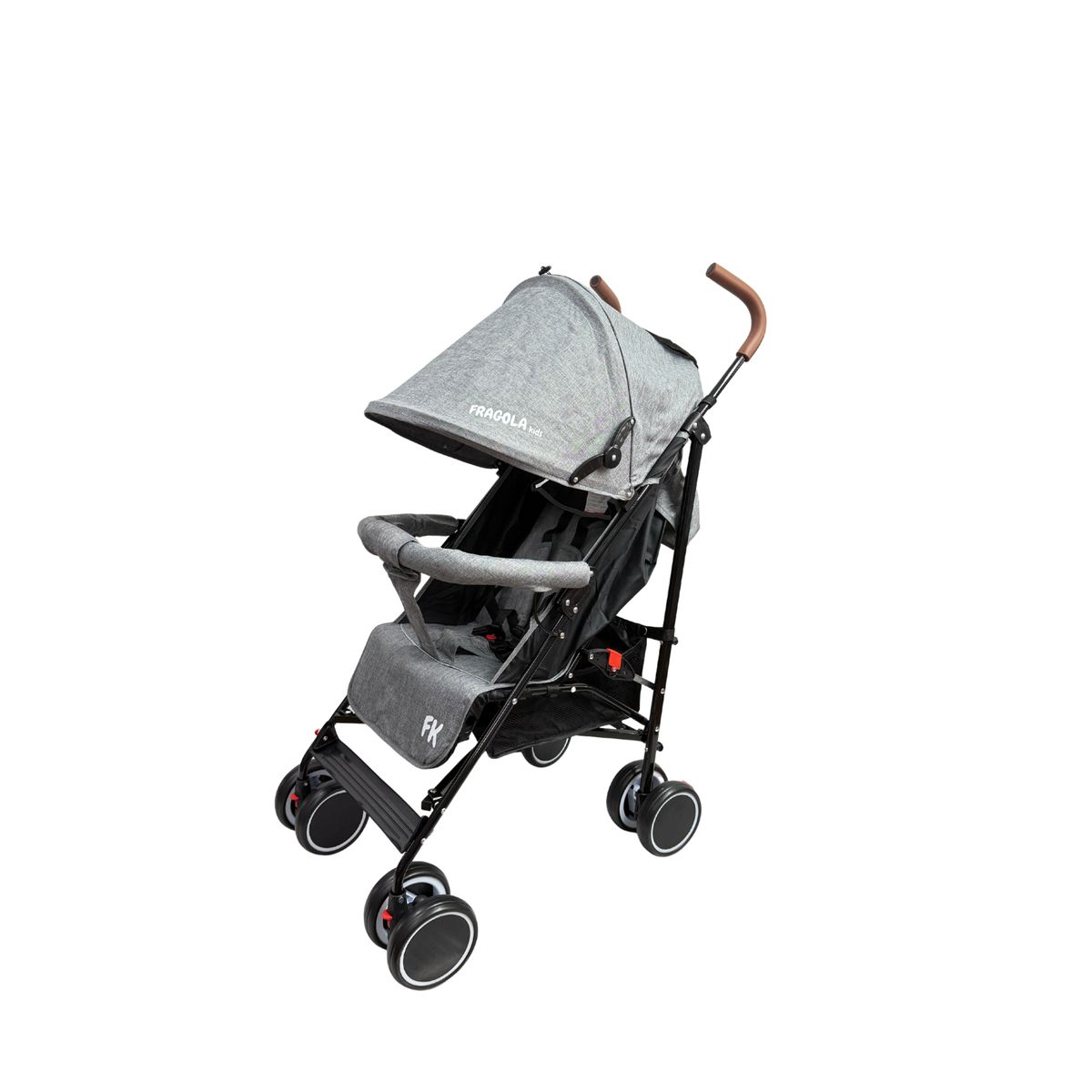 FRAGOLA KIDS - Coche Paseador Bebe Tipo Sombrilla Reclinable Premium Gris