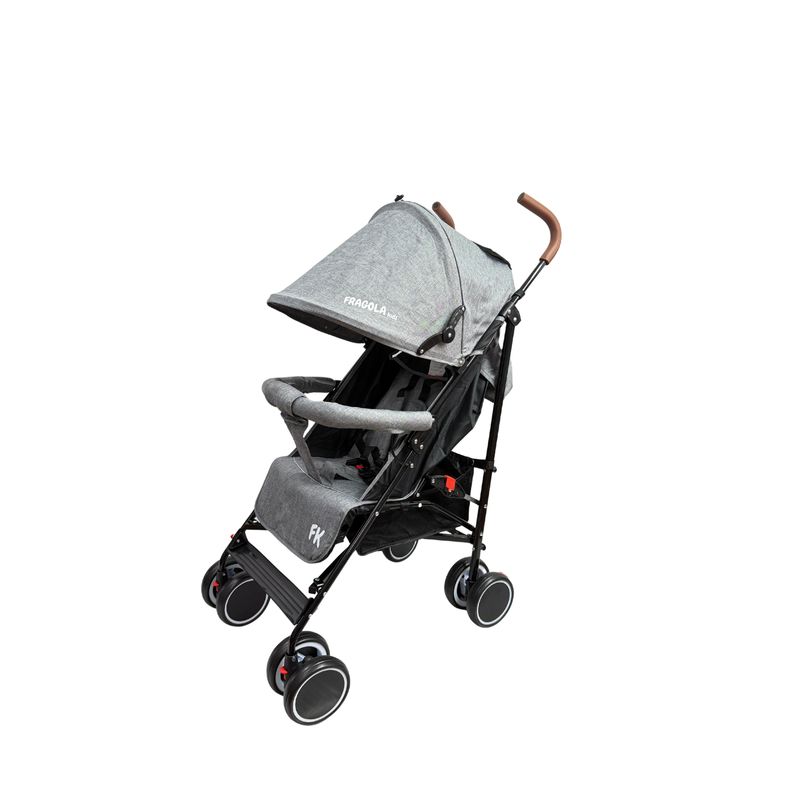 FRAGOLA KIDS - Coche Paseador Bebe Tipo Sombrilla Reclinable Premium Gris