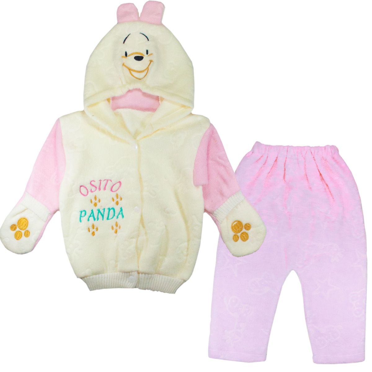 BABY KDS - Conjunto pijama panda rosado