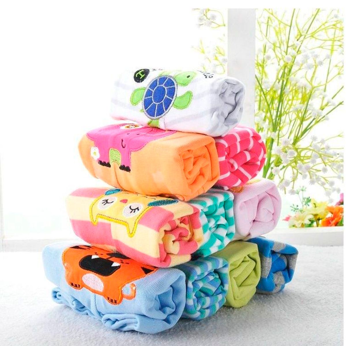 BABY KDS - Set Bodies x 5 Algodón Bebe Niña Manga Larga 0-3 Años