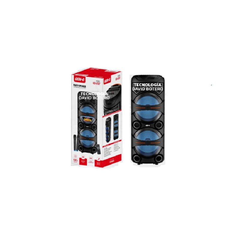 GENERICO - Parlante cabina Bluetooth Portatil 12* 2 pulgadas GD-2137