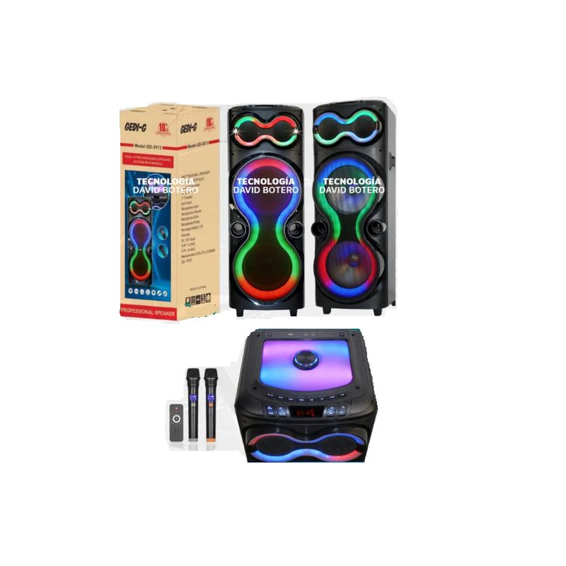 GENERICO - Parlante cabina Bluetooth Portatil 10* 2 pulgadas GD-2013
