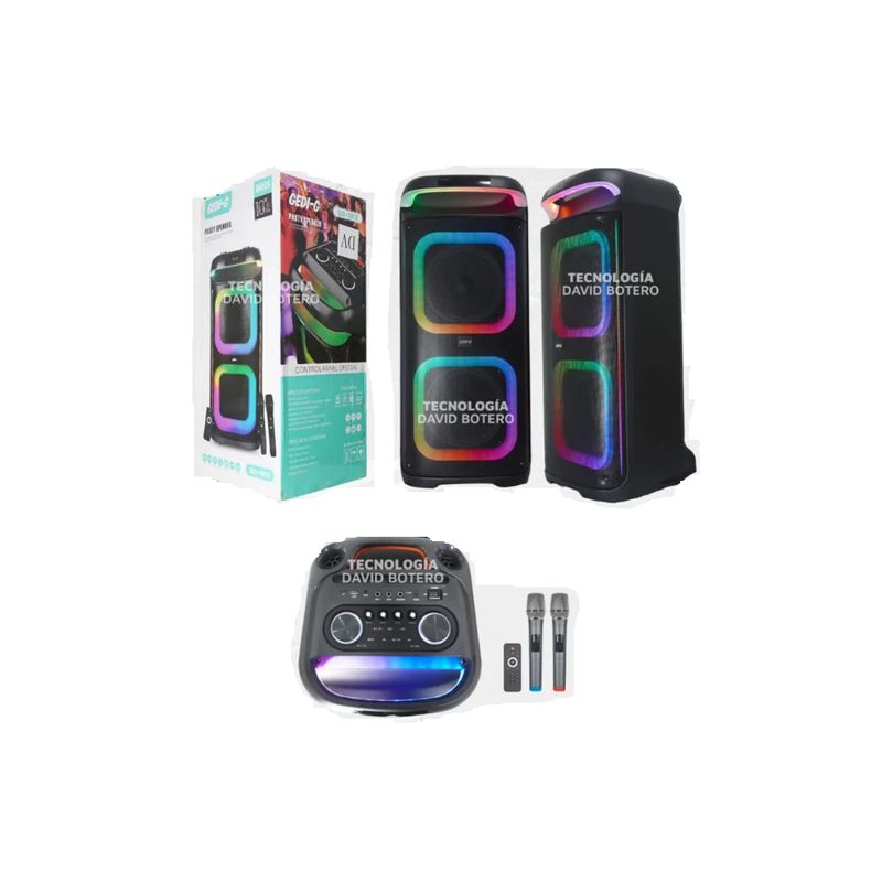 GENERICO - Parlante cabina Bluetooth Portatil 10* 2 pulgadas GD-1012