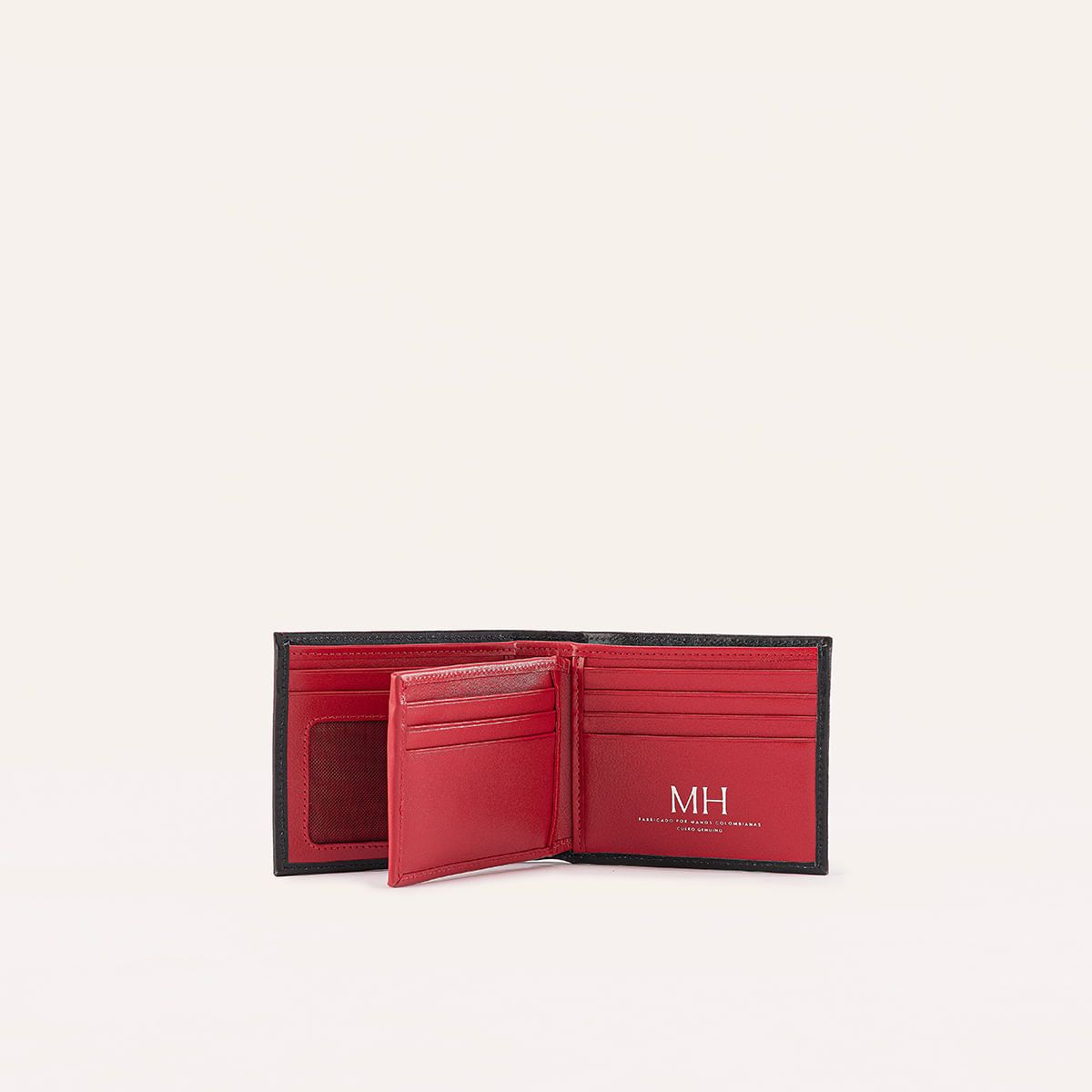 MARIO HERNANDEZ - Billetera Extraplana Con Inserto Negro Chili Esencial