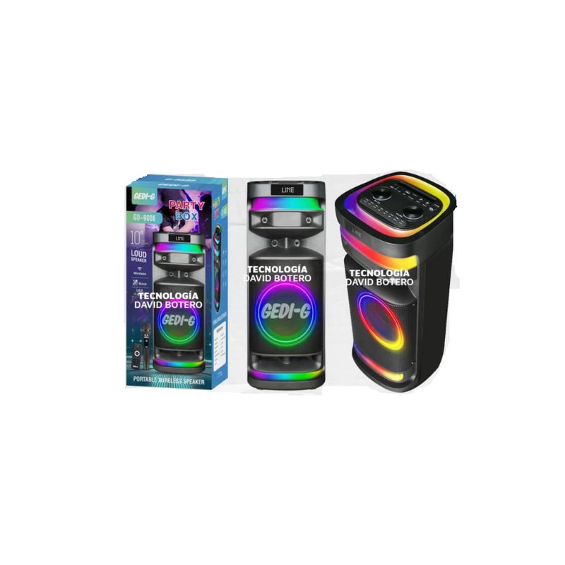 GENERICO - Parlante cabina Bluetooth Portatil 10 pulgadas GD-9006