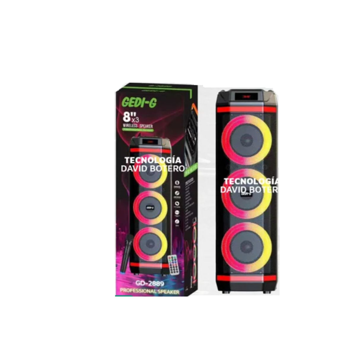 GENERICO - Parlante cabina Bluetooth Portatil 83 pulgadas GD-2889