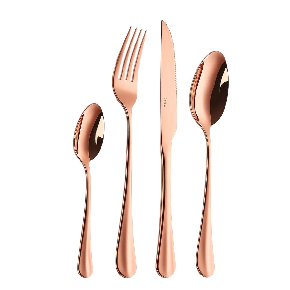 BERGNER - SET DE CUBERTERÍA 48 PIEZAS CAPRI – COLOR COPPER
