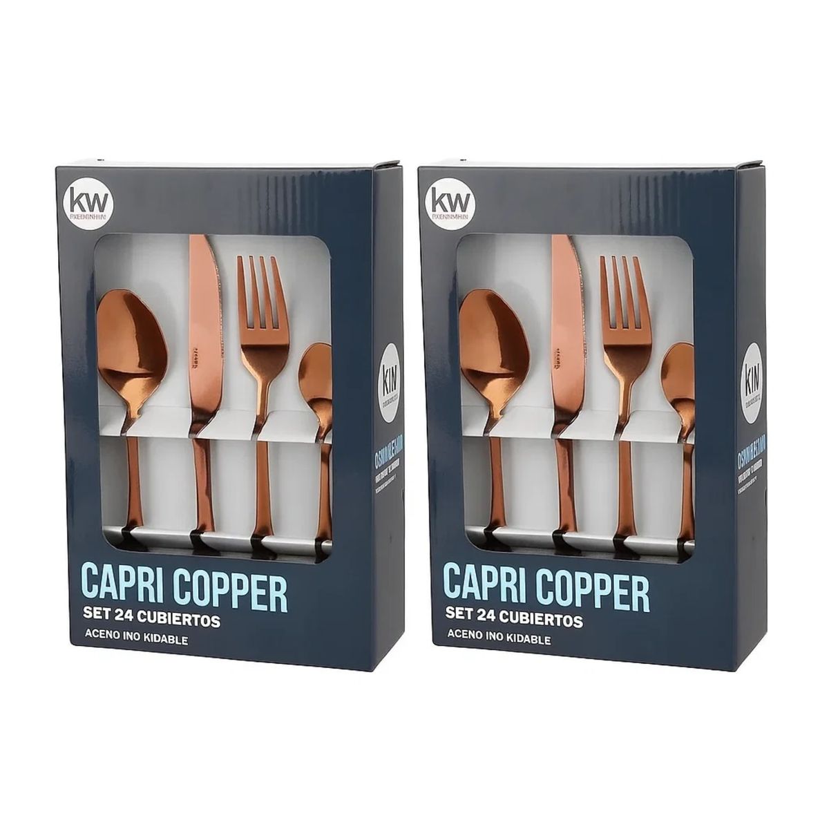 BERGNER - SET DE CUBERTERÍA 48 PIEZAS CAPRI – COLOR COPPER