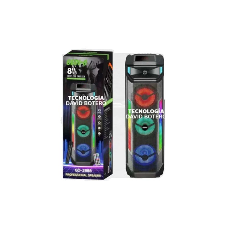 GENERICO - Parlante cabina Bluetooth Portatil 83 pulgadas GD-2888