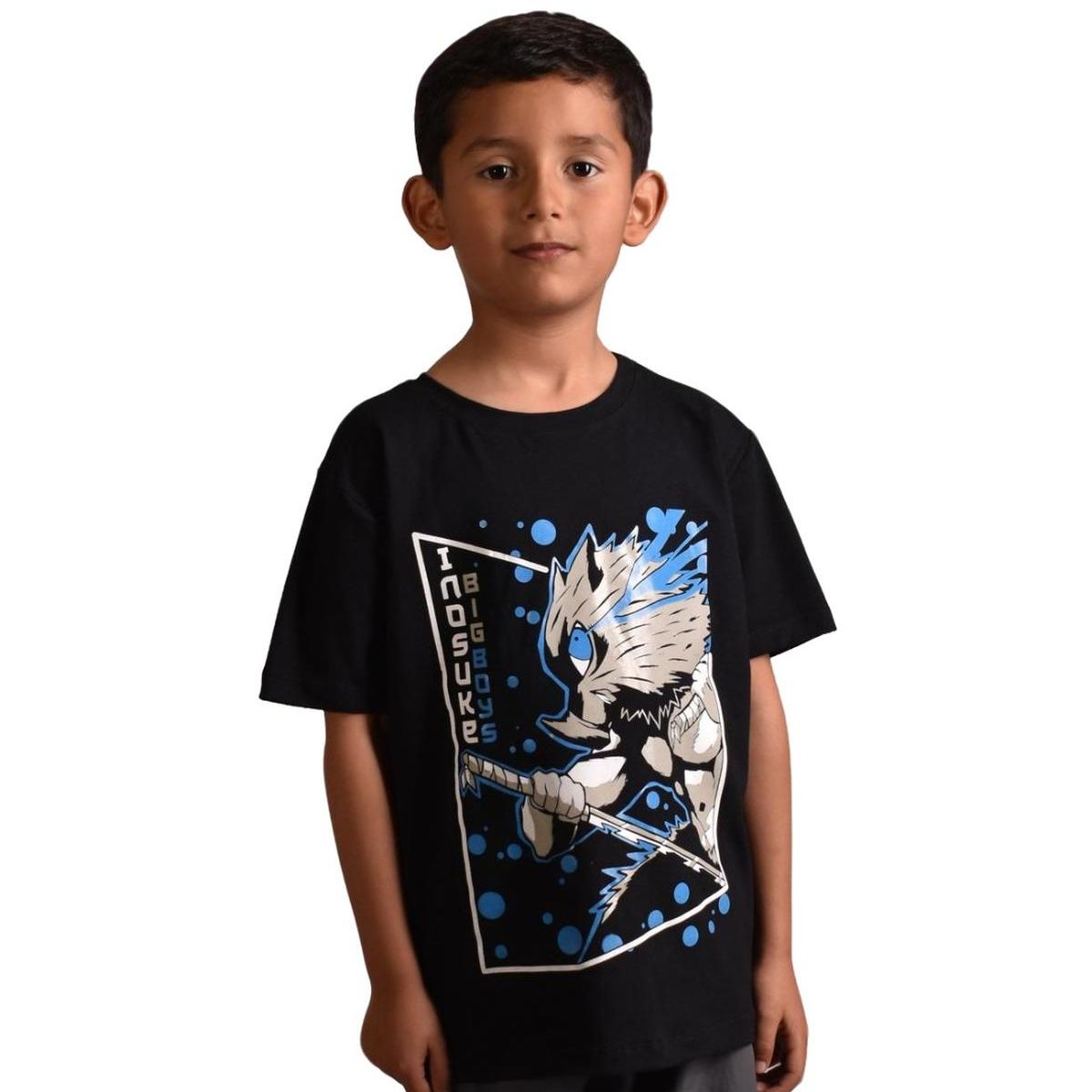 BIGBOYS - Camiseta Inosuke Espadas Negra Niño