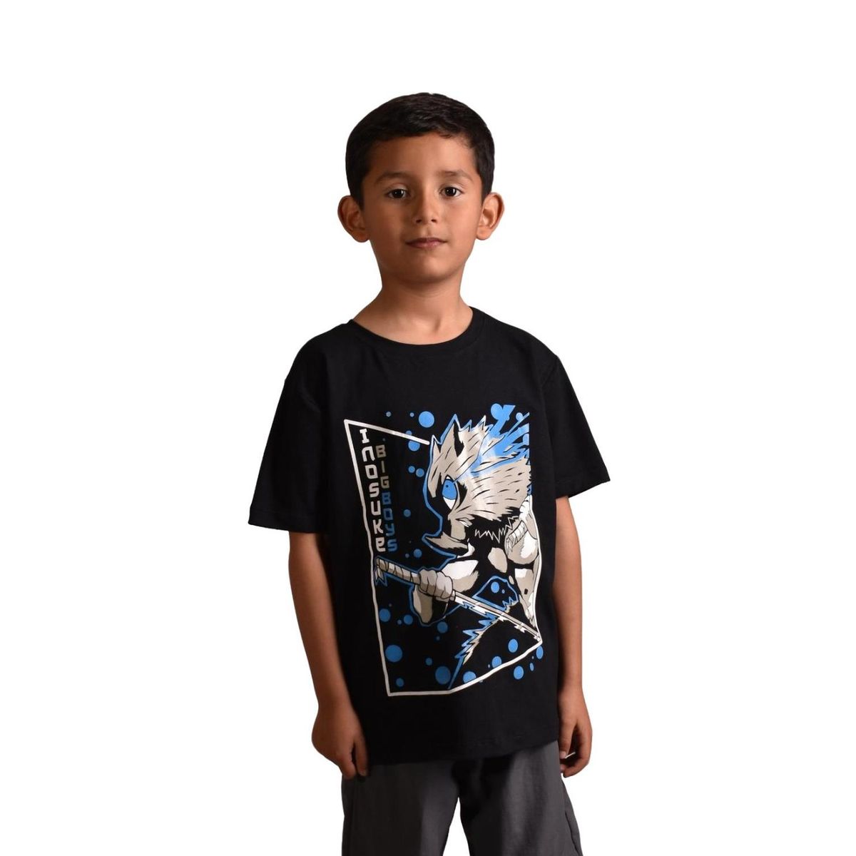 BIGBOYS - Camiseta Inosuke Espadas Negra Niño