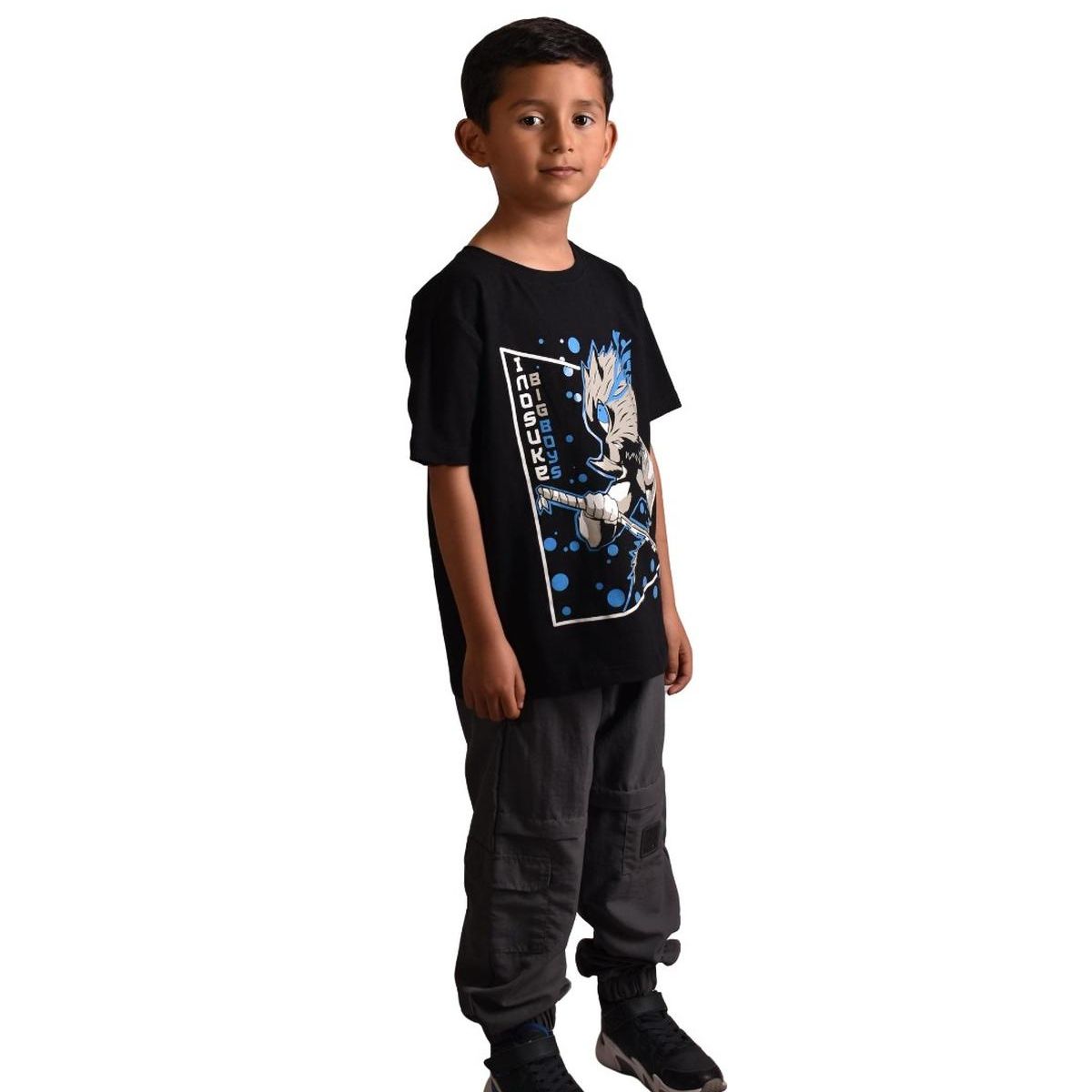 BIGBOYS - Camiseta Inosuke Espadas Negra Niño