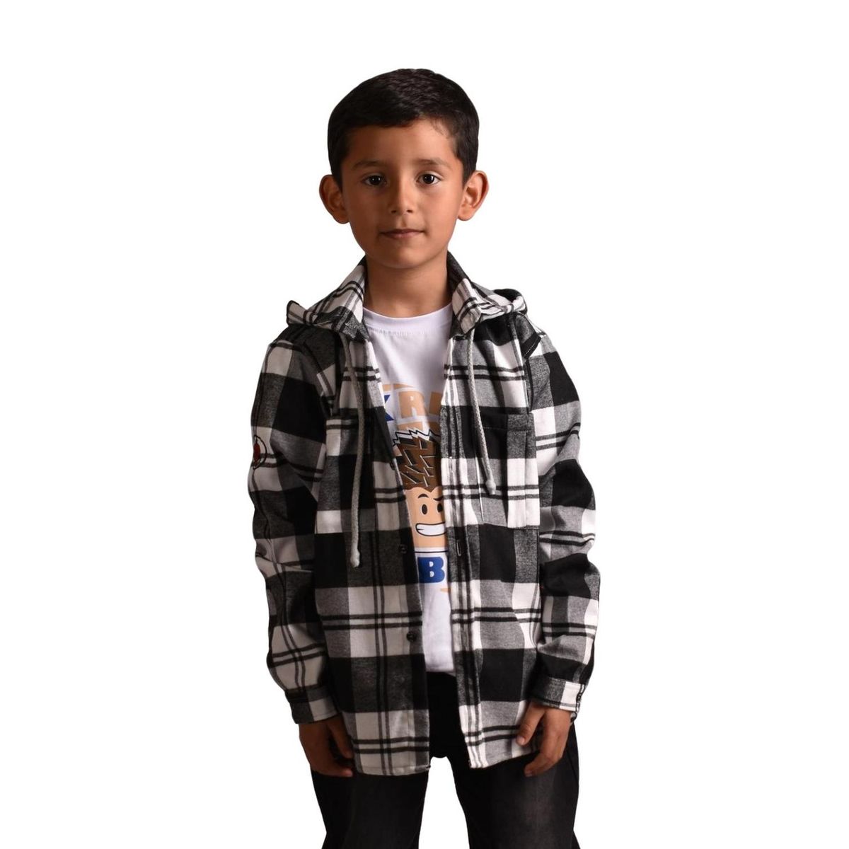 BIGBOYS - Camisa Leñador Negra Niño