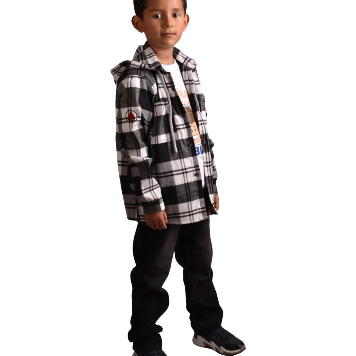 BIGBOYS - Camisa Leñador Negra Niño