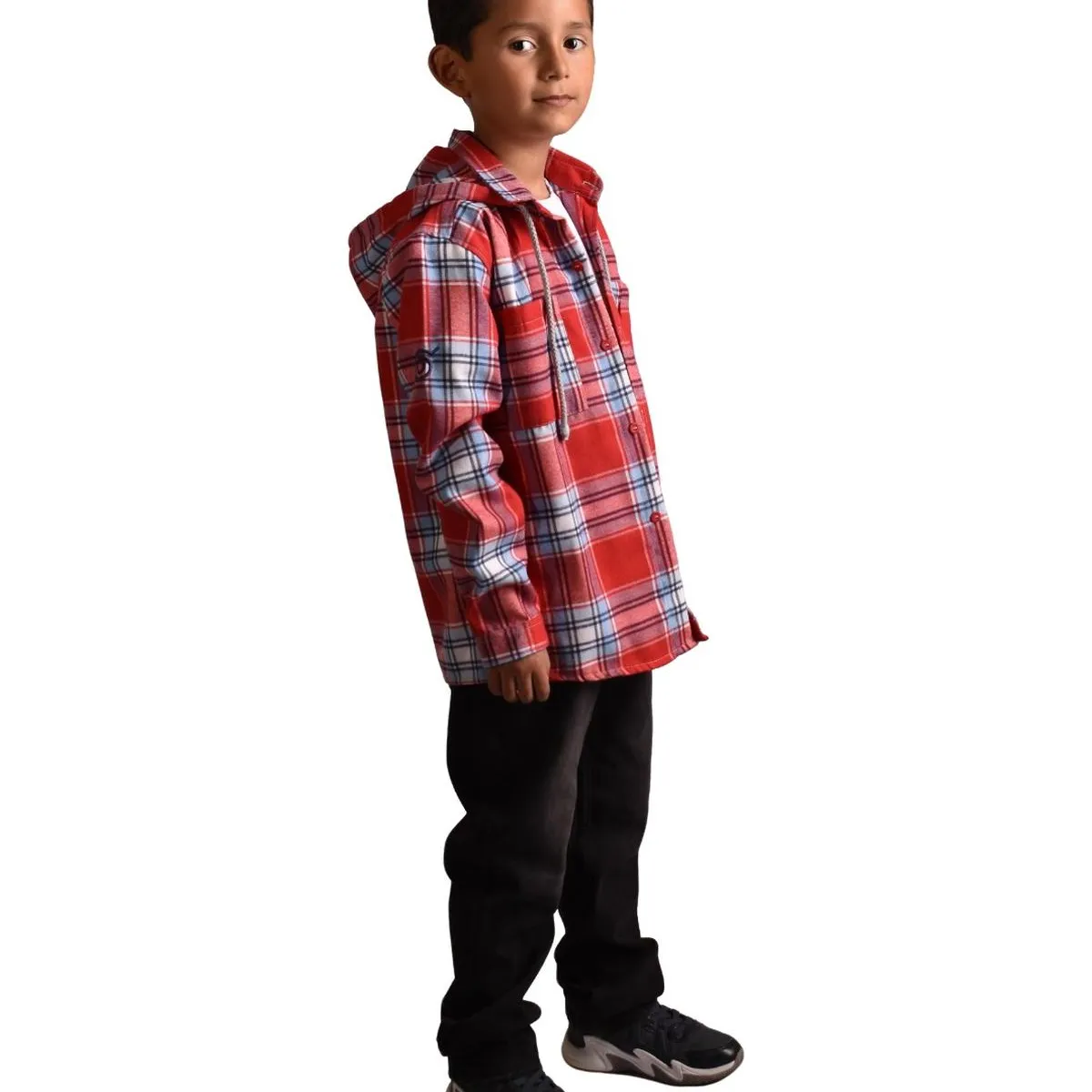 BIGBOYS - Camisa Leñador Rojo Azul Niño