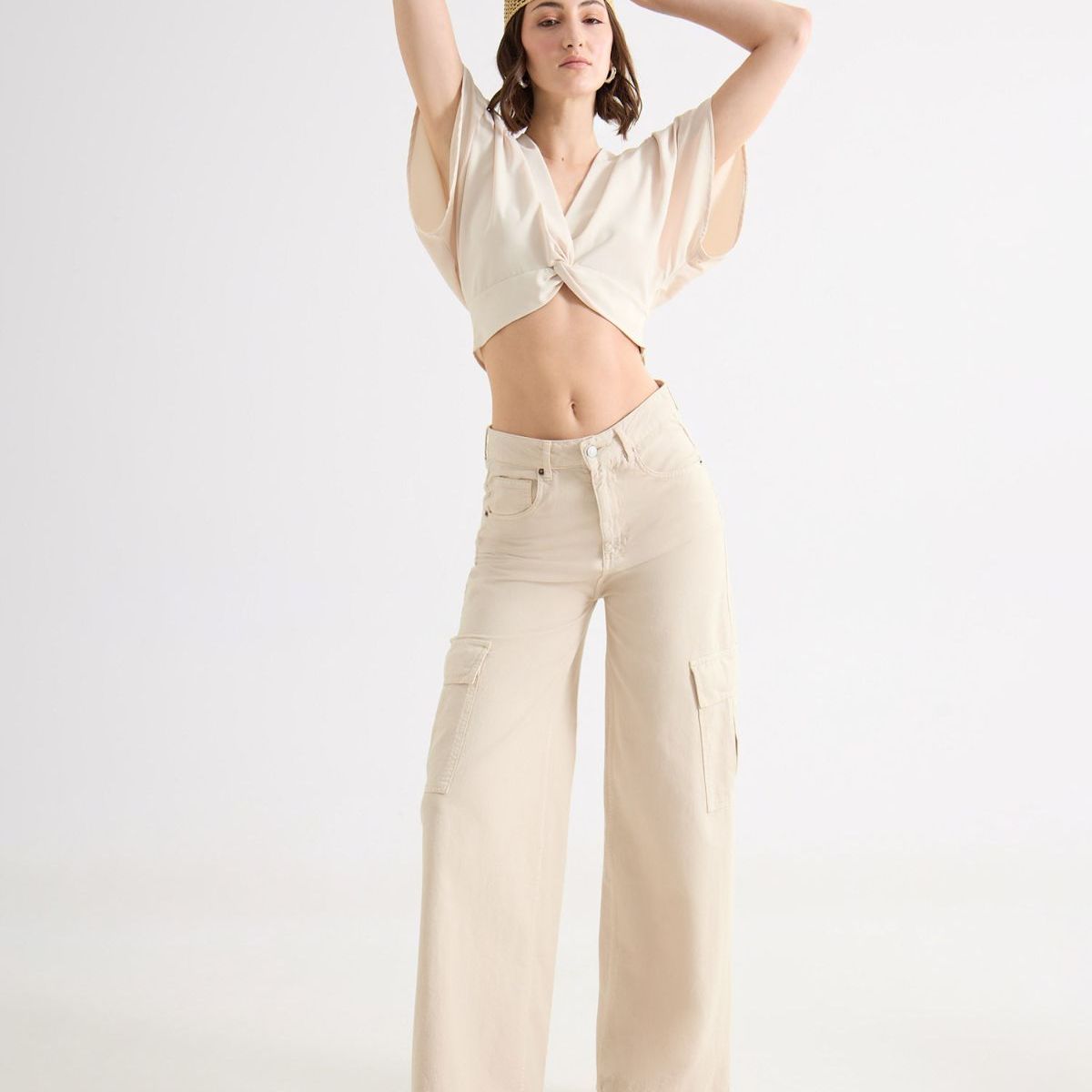 SEVEN SEVEN - Blusa Para Mujer Manga Corta Color Crema Marca Seven Seven #28124109