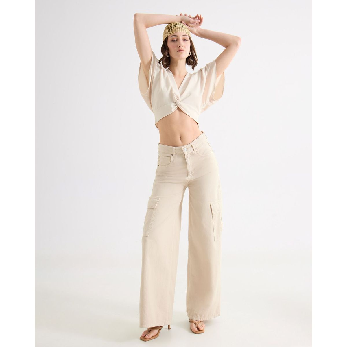 SEVEN SEVEN - Blusa Para Mujer Manga Corta Color Crema Marca Seven Seven #28124109