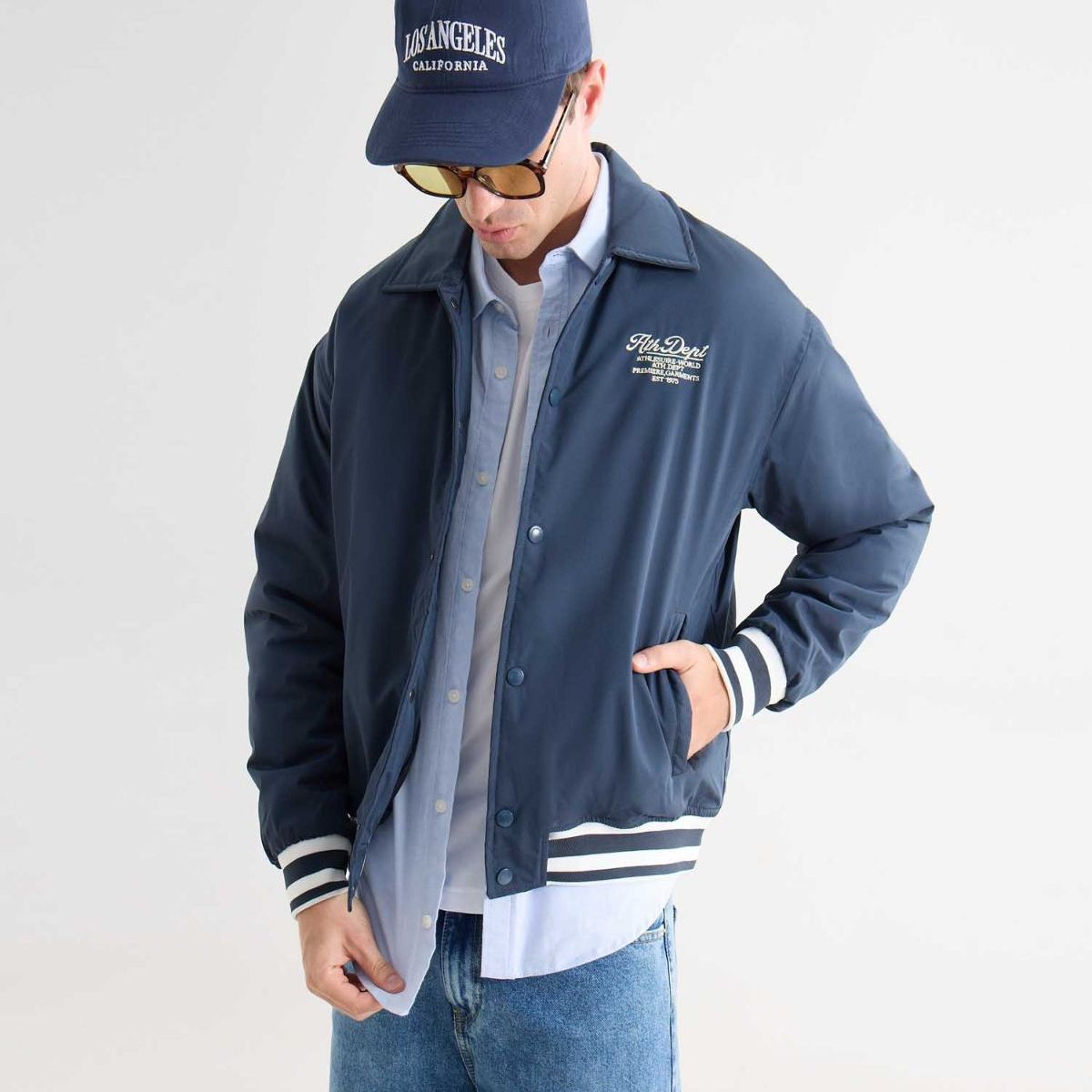 SEVEN SEVEN - Chaqueta Para Hombre Bomber Color Azul Marca Seven Seven #45080479