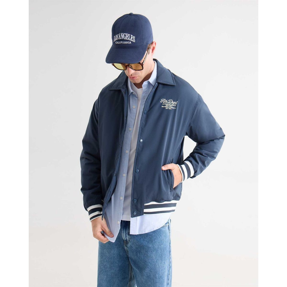 SEVEN SEVEN - Chaqueta Para Hombre Bomber Color Azul Marca Seven Seven #45080479
