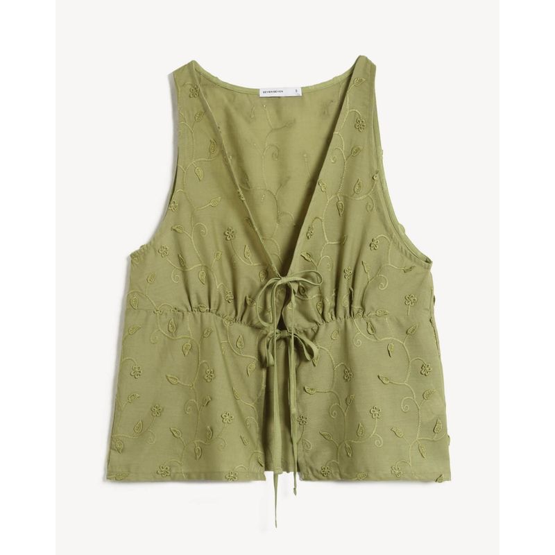 SEVEN SEVEN - Blusa Para Mujer Manga Sisa Color Verde Marca Seven Seven #28124097