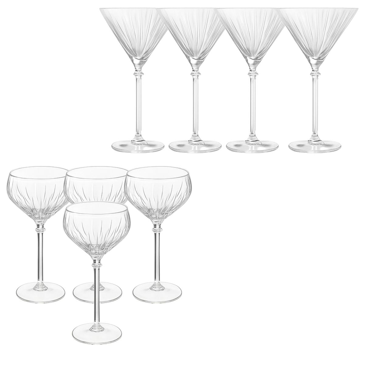 LIBBEY - Set x8 Copas Royal Champagne Coupe 320 ml y Martini 250 ml