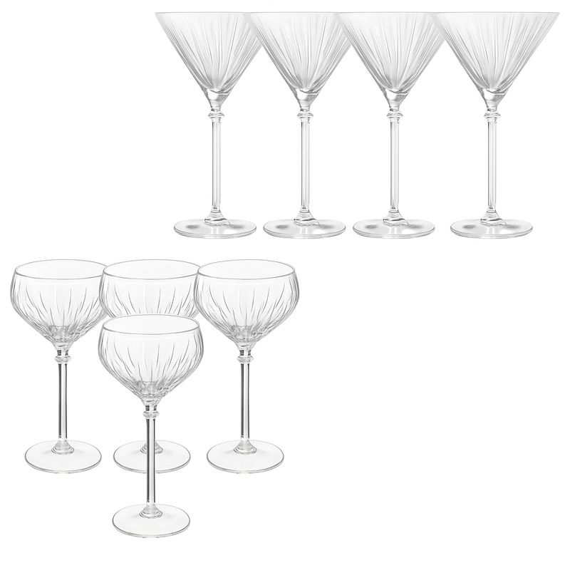 LIBBEY - Set x8 Copas Royal Champagne Coupe 320 ml y Martini 250 ml