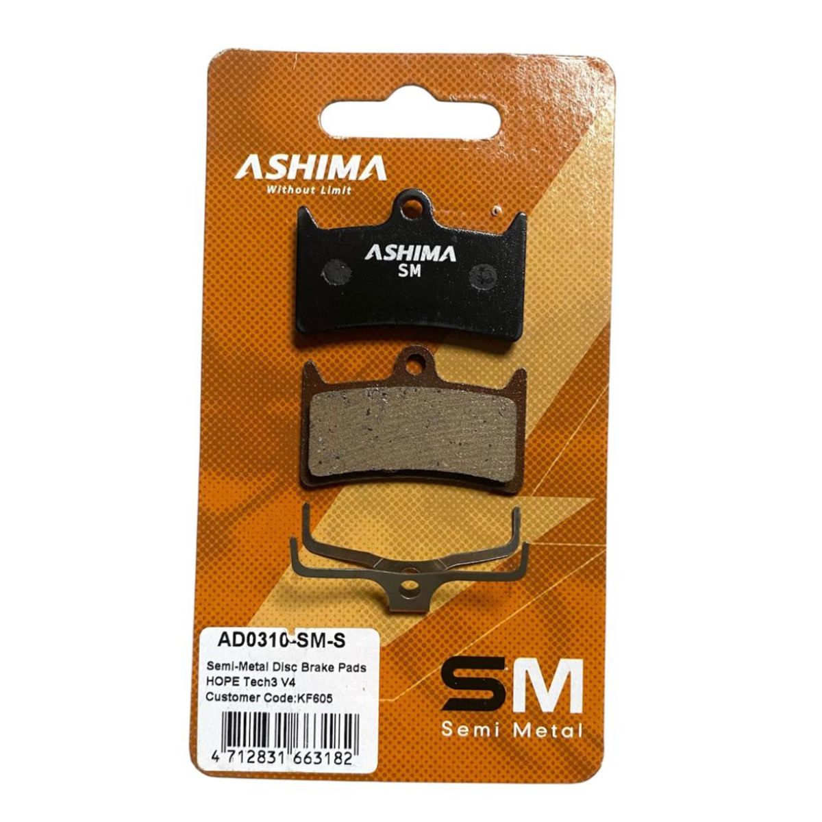 GENERICO - Pastilla De Freno Ashima AD0310 Hope Tech3 V4 SemiMetalica