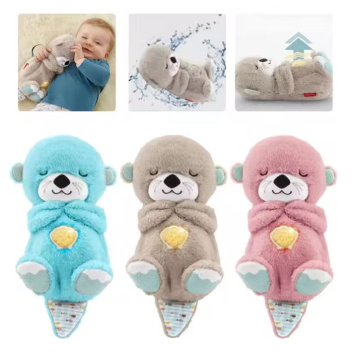 GENERICO - Peluche Nutria Acompañante Respiracion Relajante Recargable