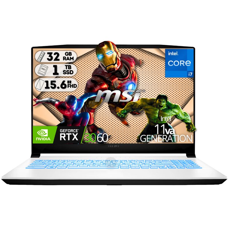 MSI - PORTATIL MSI INTEL CORE I7 11800H RAM 32GB SSD 1TB RTX 3060
