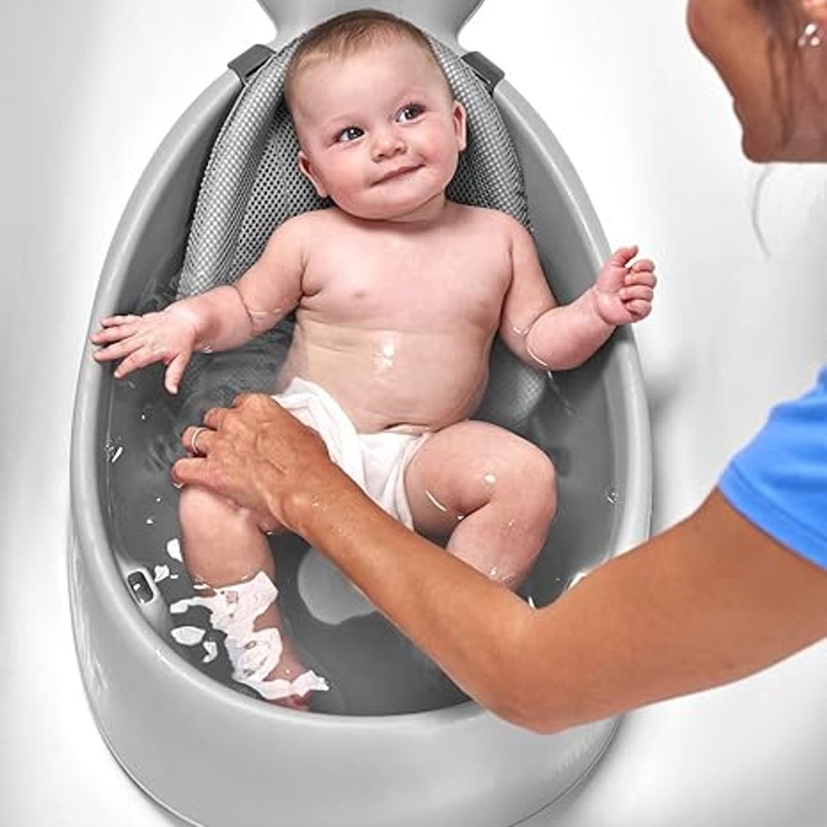SKIP HOP - Bañera infantil Skip Hop 3-etapas con Smart Sling MOBY