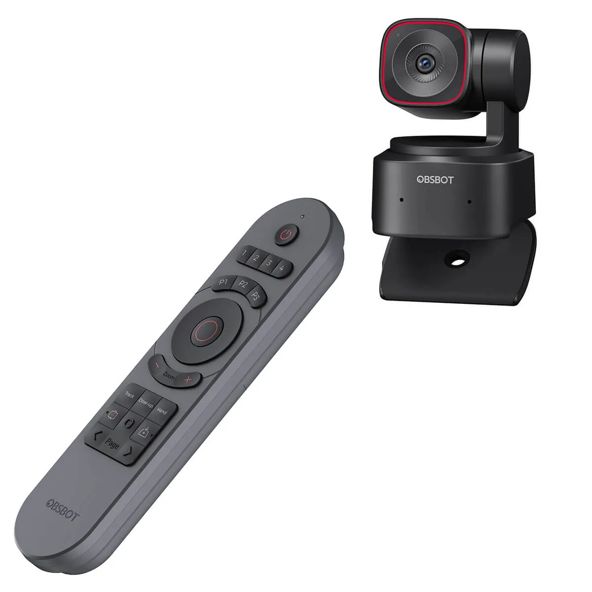 OBSBOT - Kit Webcam Obsbot Tiny 2 Lite Con Control Remoto Ptz Ai Camara