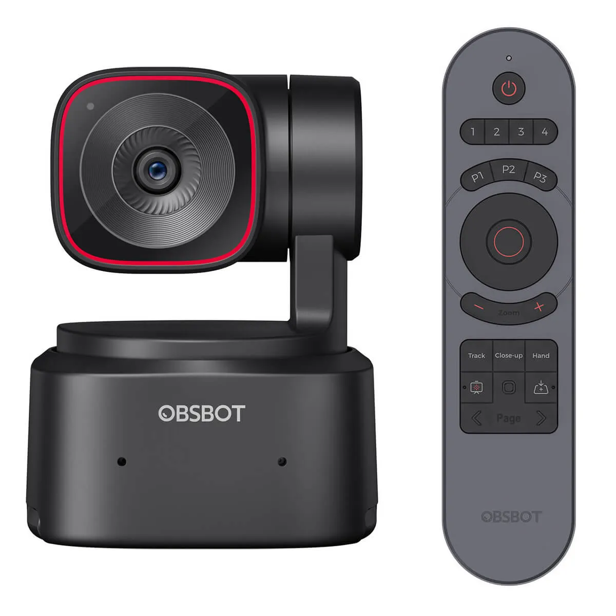 OBSBOT - Kit Webcam Obsbot Tiny 2 Lite Con Control Remoto Ptz Ai Camara